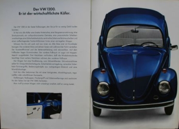 Volkswagen Beetle Modelprogram 1968 "Der neue Kaefer" Carbrochure  (7771)